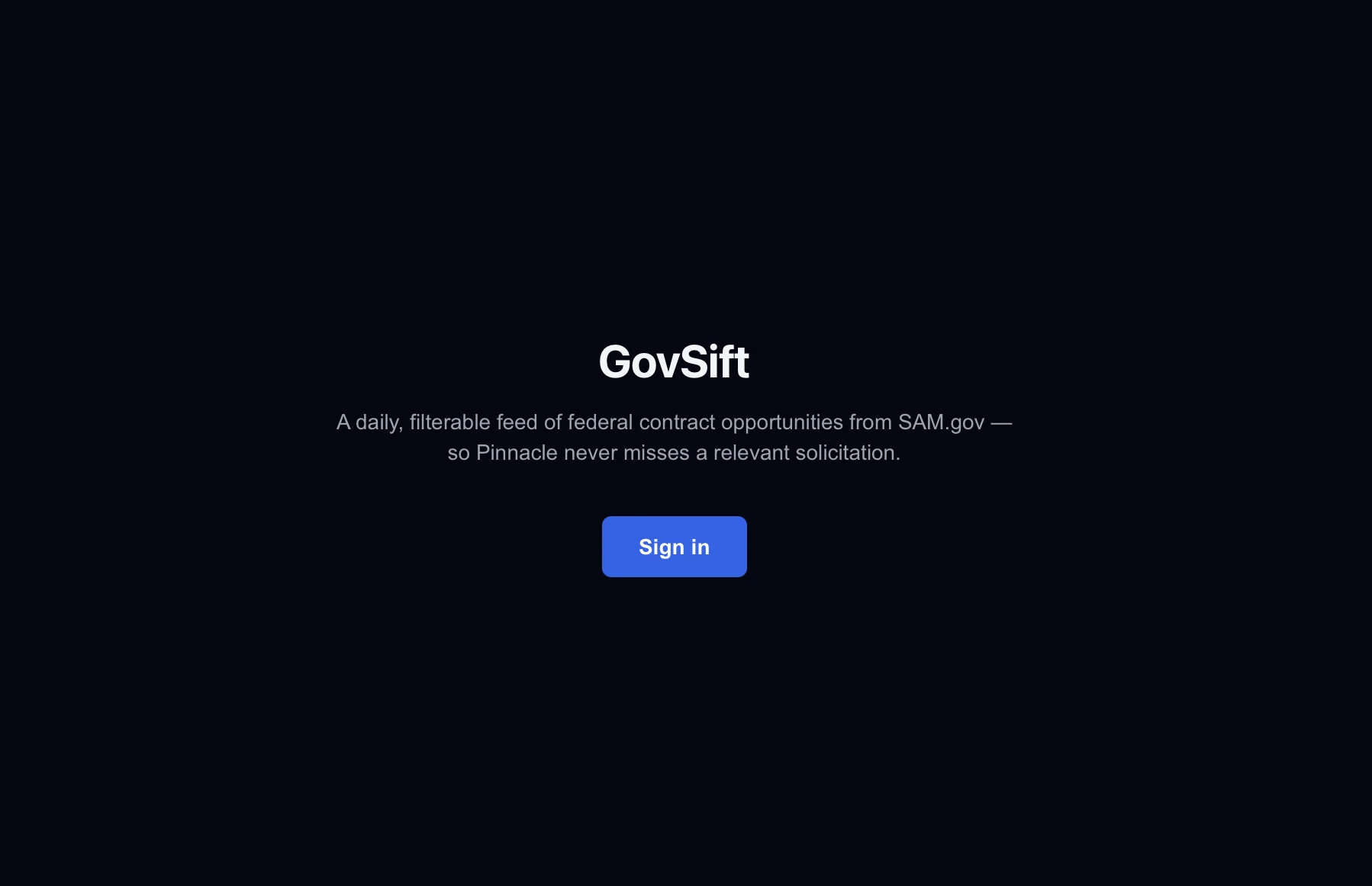 GovSift screenshot